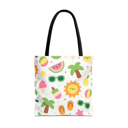 Summer Vibes Tote Bag - Fun, Colorful Beach Tote for Holidays, Shopping, Travel, and Casual Outings, Perfect Gift for Friends