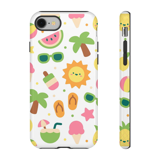 Summer Phone Case, Cute Tropical Phone Cover, Beach Theme Cell Phone Protector, Fun Summer Vibes, Perfect Gift for Beach Lovers